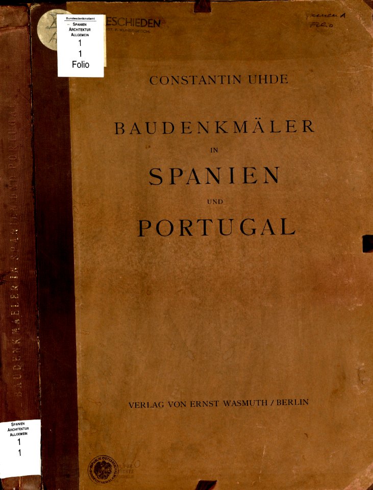 0001 Uhde-Baudenkmäler Spanien-Portugal Mappe Vorderseite