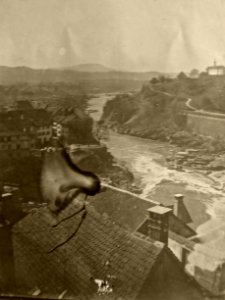 01 Laufenburg Blick stromabwärts mit Laufenfelsen vor Kraftwerksbau - Foto Karl F. Lang 1909