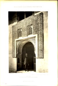 015 Granada Alhambra Tür im Hof der Alberca