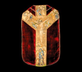 02. Dorzální kříž kazule z Břevnova, konec 70. let 14. století, Uměleckoprůmyslové muzeum v Praze