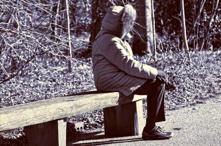 Elderly lady elderly sitting resting photo