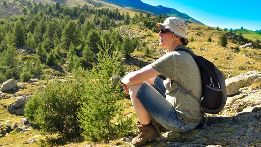 Sitting mountain calm