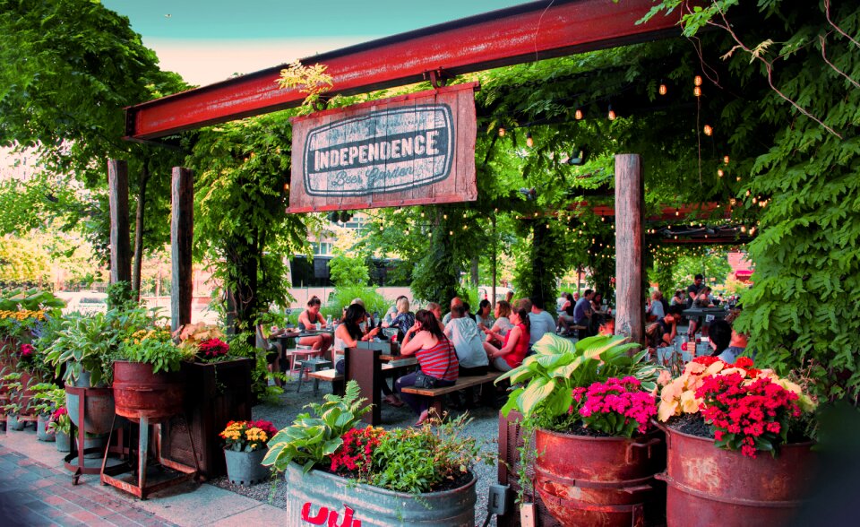 Beer garden philadelphia flowers