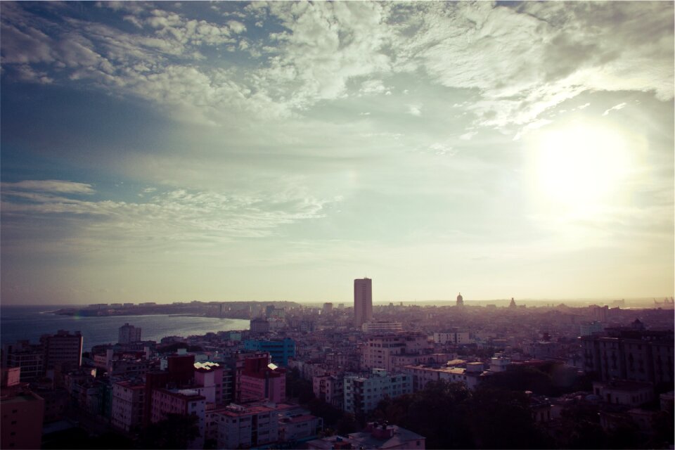 City morning buildings