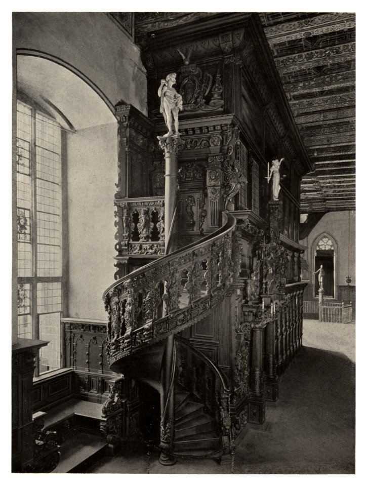 079 Bremen. — Rathaus, Wendeltreppe zu dem alten Archiv über der Güldenkammer, 1616