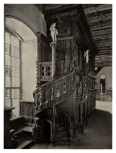 079 Bremen. — Rathaus, Wendeltreppe zu dem alten Archiv über der Güldenkammer, 1616