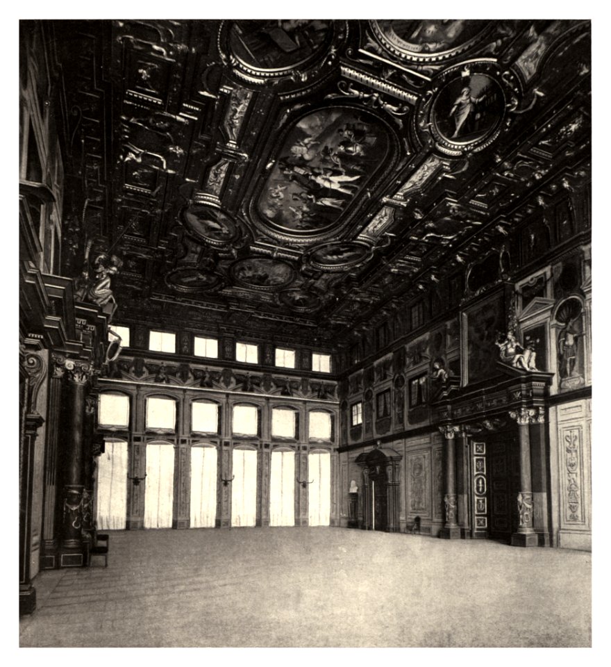 082 Augsburg. — Rathaus, erbaut von Elias Holl 1615—1620. Der Goldene Saal