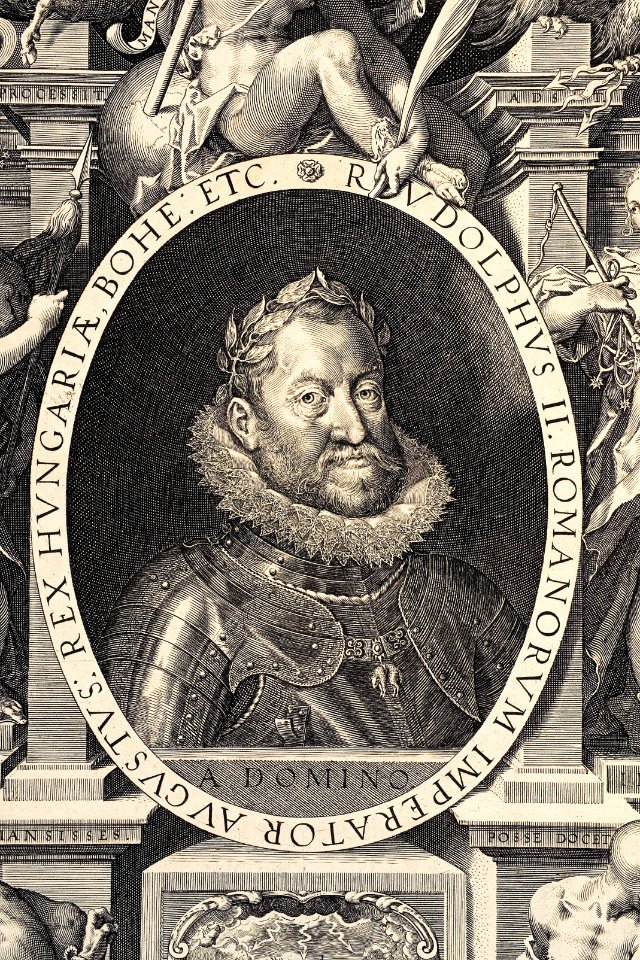 09. Aegidius Sadeler, podle Hanse von Aachena, Portrét císaře Rudolfa II., 1603, Uměleckoprůmyslové muzeum v Praze