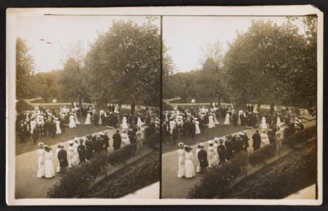 1) President Roosevelt greeting the visitors - lawn party on the White House grounds - Washington, D.C LCCN2013645466