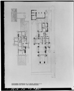1. PLATE ^79, 'GRUNDRISS DES HAUPT UND OBERGESCHOSSES' FLOOR PLANS FOR MAIN AND UPPER FLOORS - W. R. Heath House, 76 So - LOC - hhh.ny0914.photos.116292p