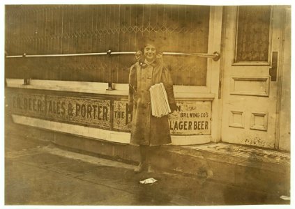 10 year old girl who peddles papers. Been at it 1 year. Bridgeport, Conn. LOC cph.3b44830