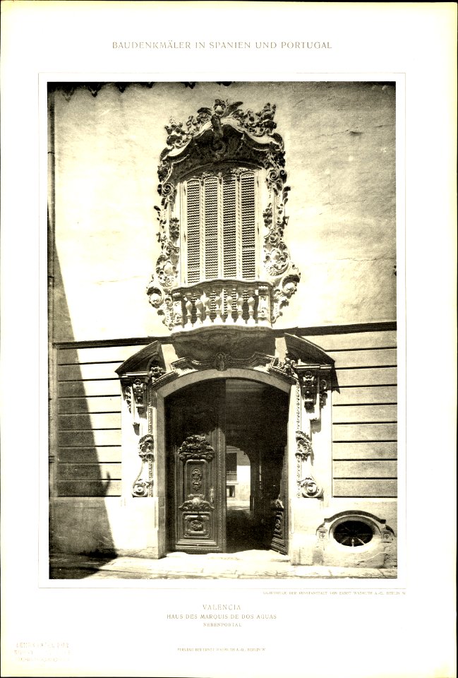 100 Valencia - Haus des Marquis dos Aguas Nebenportal