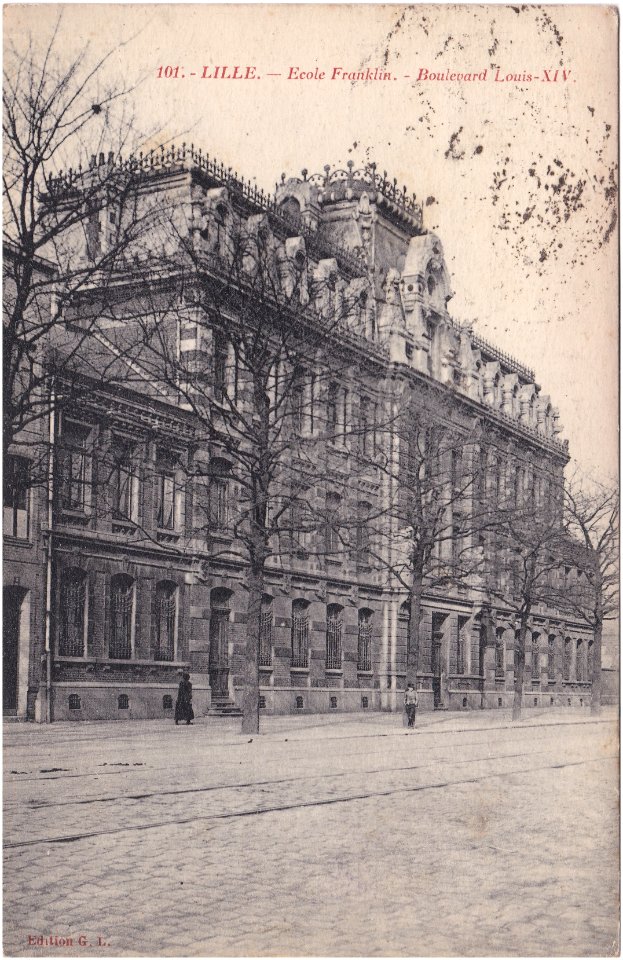 101 Lille. — École Franklin. – Boulevard Louis XIV