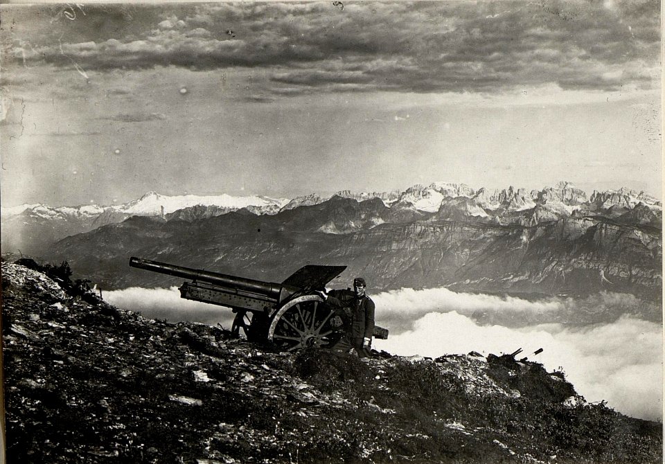 105 mm deutsche schwere Kanone in der Brentagruppe (BildID 15626799)