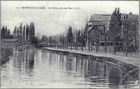 11. - Canteleu lez Lille - La Deûle, près du Pont - E.C photo