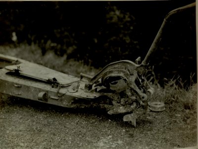 10cm M.14 Feldhaubitze Batt.1-R.F.H.Reg.94 in Stellung am kl.Pal durch feindliches Feuer unbrauchbar. (BildID 15481142)