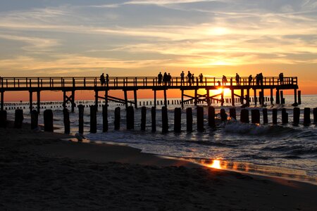 Pier dawn beach