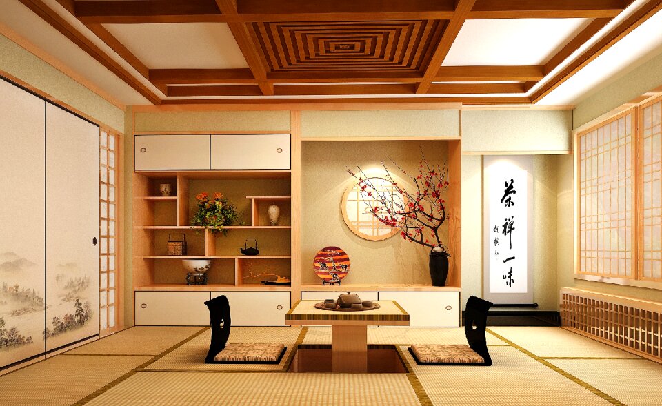 Japanese tatami effect picture