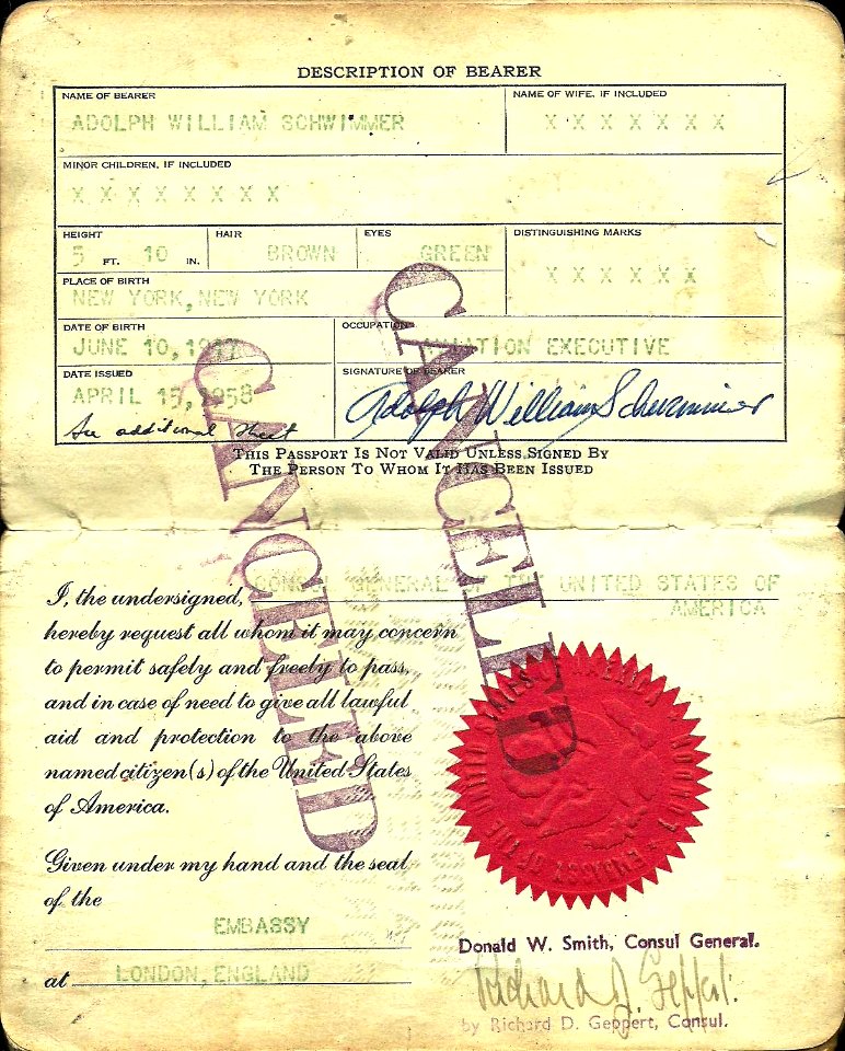 All Schwimer passport