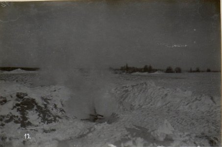12 cm Minenwerfer beim Abschuss, Sturmkurs (BildID 15662824)