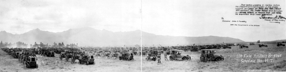11th Field Artillery Brigade at Schofield Hawaii 1924 photo