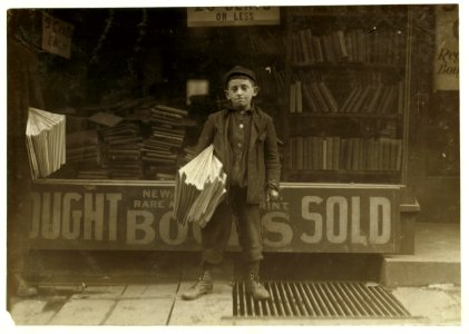12 year old newsboy, Hyman Alpert, been selling three years. Spends evenings in Boys Club. LOC cph.3c27509 photo