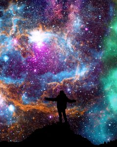 Fantasy outer space constellation photo