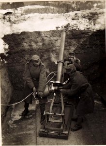 12cm Luft-Minenwerfer. (Techn.Kurs i.Oberfellach.) (BildID 15494662)