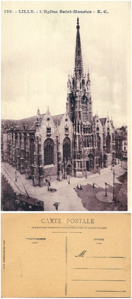 129. - Lille. — L'Église Saint Maurice r°-v°