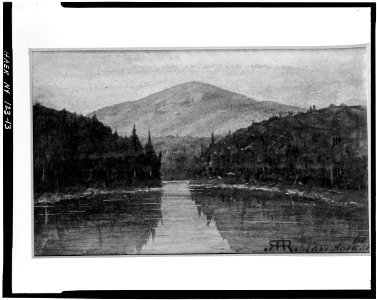 13. Photocopied June 1978. R.H. ROBERTSON WATER COLOR, LAKE HARKNESS, CA. 1915. SOURCE, ARTHUR CROCKER, TAHAWUS CLUB. - - LOC - hhh.ny0915.photos.116618p