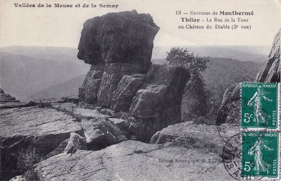 13 – Environs de Monthermé et Thilay — Le Roc de la Tour ou Château du Diable