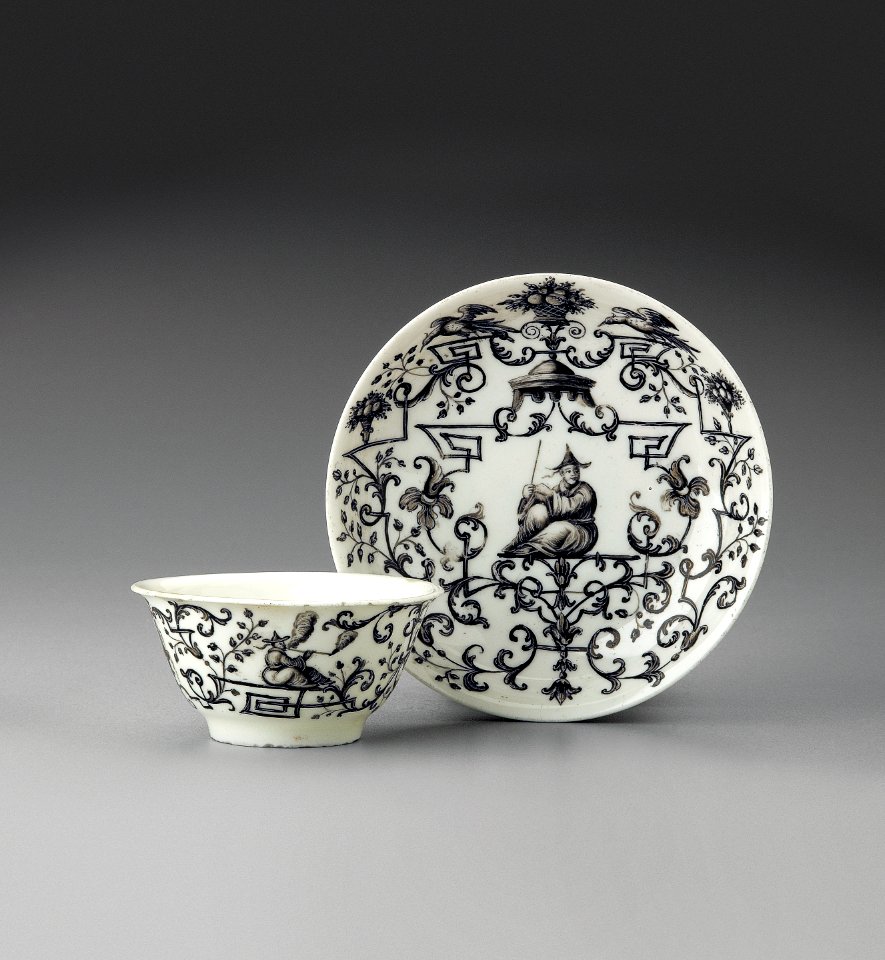 13. Ignác Preissler, Koflík s miskou, 1720–1730, Uměleckoprůmyslové muzeum v Praze