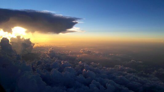 Clouds travel sunset