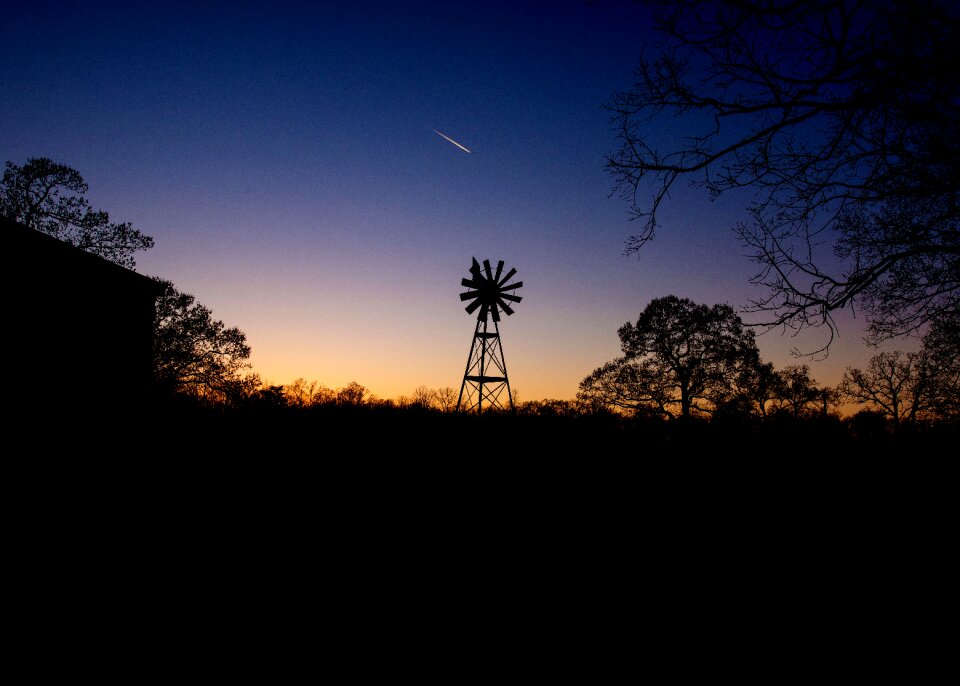 Farm silhouette rural