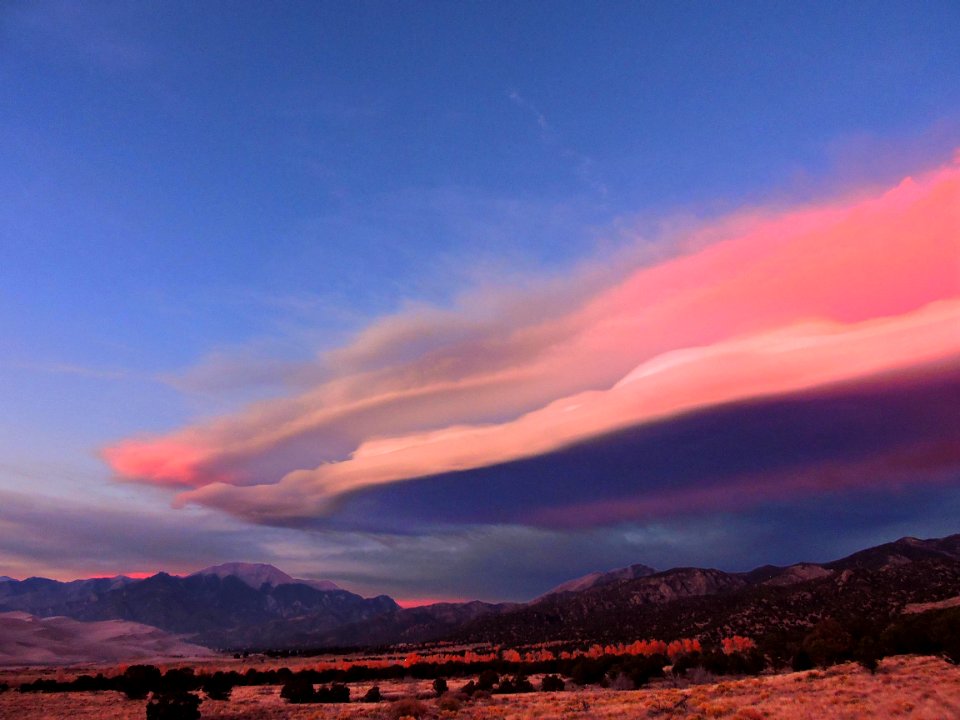 Lenticular Cloud Above Dunes and Medano Pass (30416185870)