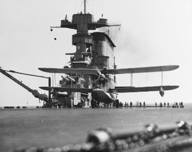 LOENING OL-8A, amphibian Taking off from the USS LEXINGTON (CV-2), circa 1930. (50898495631)