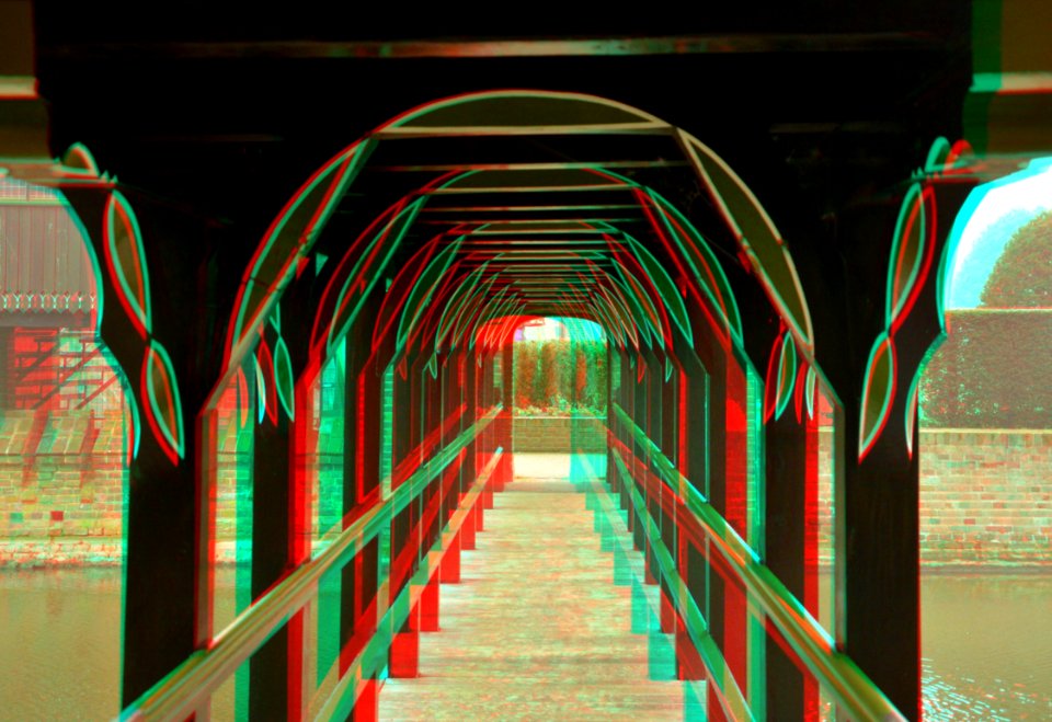 Loopbrug kasteel De Haar 3D (31152386193)
