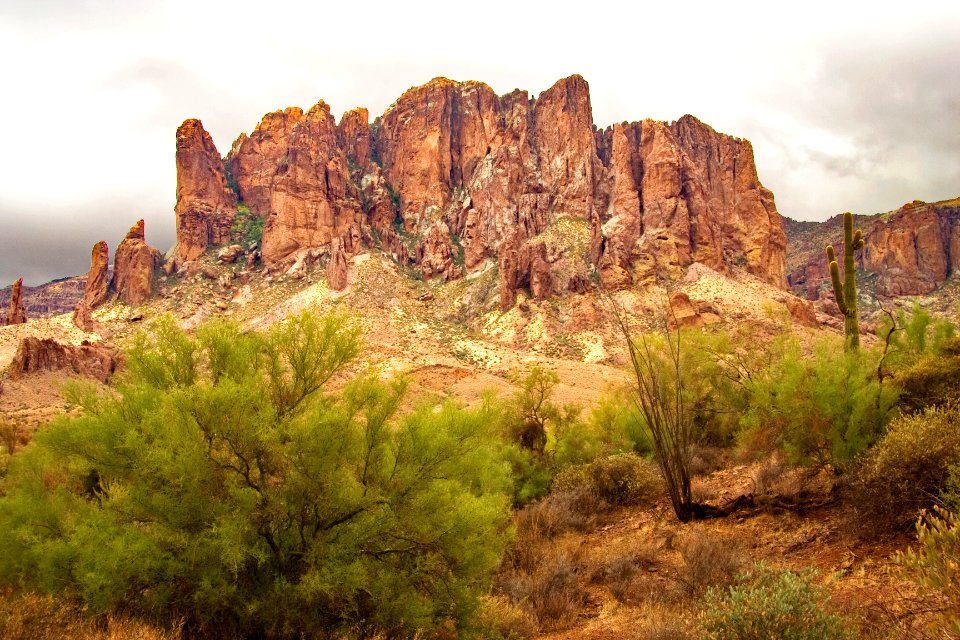 Lost Dutchman Peaks in the Clouds (24544300897)