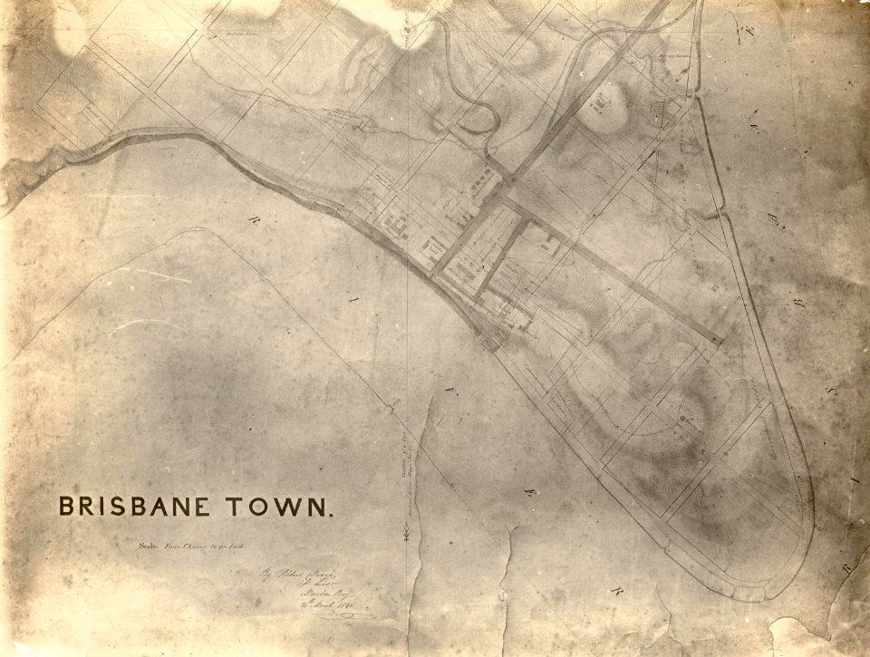 Map of Brisbane Town by Robert Dixon 24 March 1840 (7173003438)