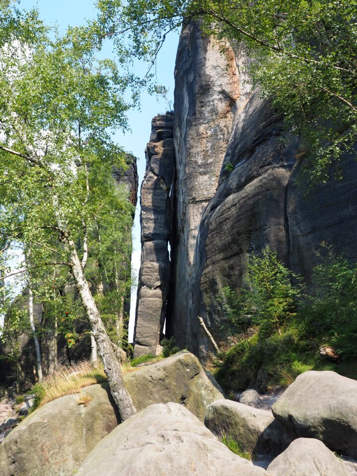 Hike sandstone rocks landscape