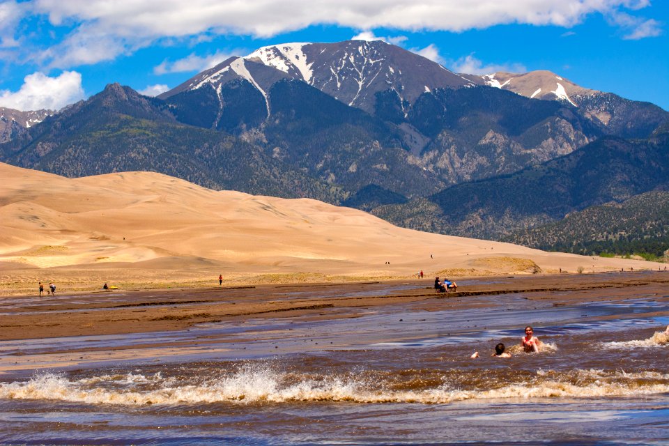 Medano Creek Wave, Dunes, and Mount Herard (48053522622)