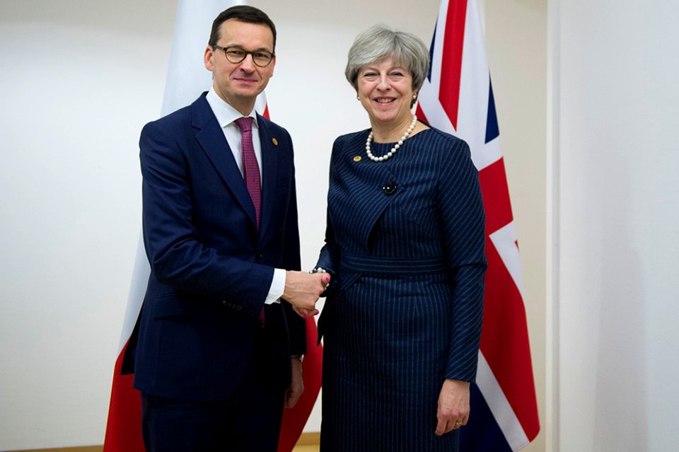 Mateusz Morawiecki i Theresa May