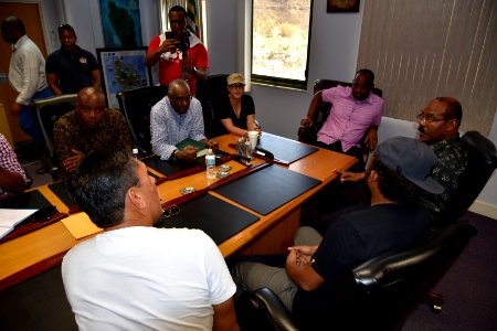 Meeting with PM Browne and Machel Montano (37435163531)
