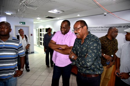 Meeting with PM Browne and Machel Montano (37404240342)
