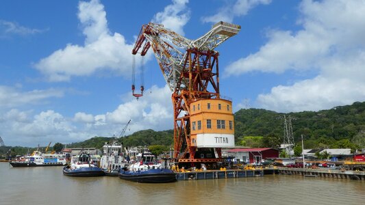 Panama canal caribbean sky