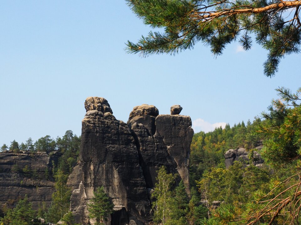 Hike sandstone rocks landscape