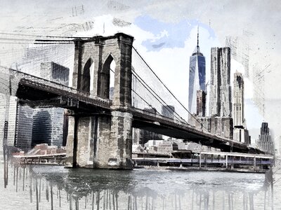 Cityscape usa new york city skyline photo