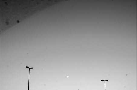 Lamp posts gray moon gray lamp photo