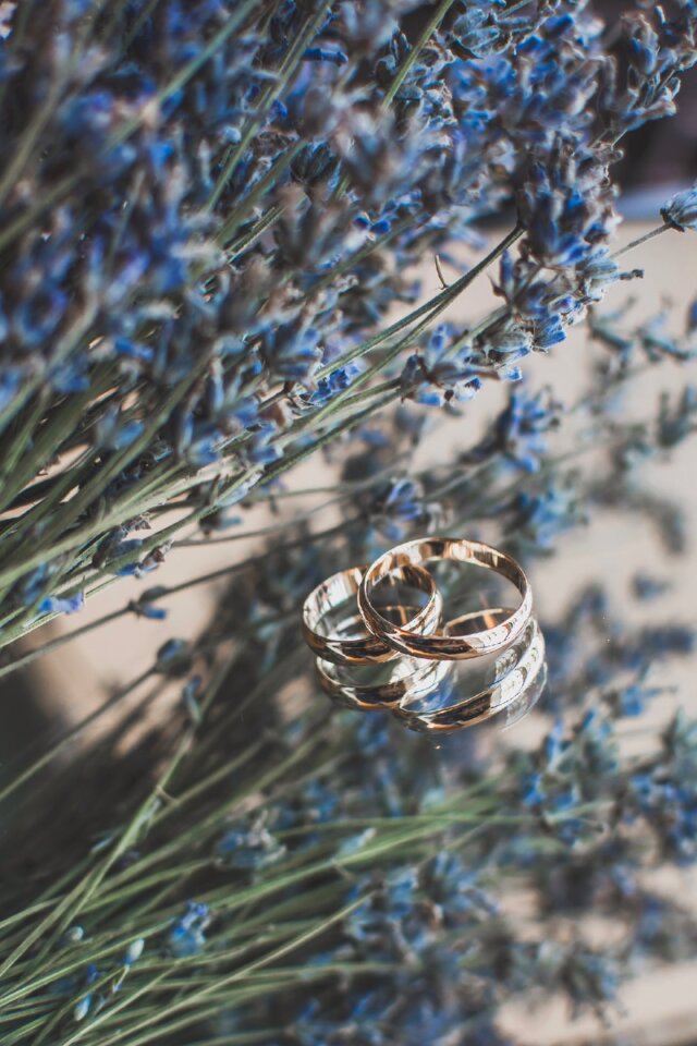 Rings flowers wedding rings