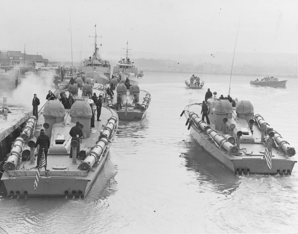 Navy PT Boats of Motor Torpedo Boat Squadron Two, Washington Navy Yard DC December 1940 or January 1941 (50274163838)